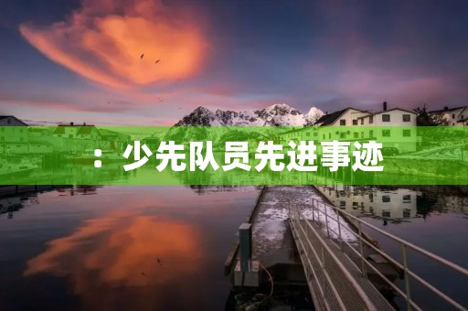 :少先队员先进事迹 :少先队员先进事迹