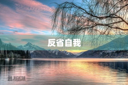 反省自我,成为更好的自己 反省自我,成为更好的自己