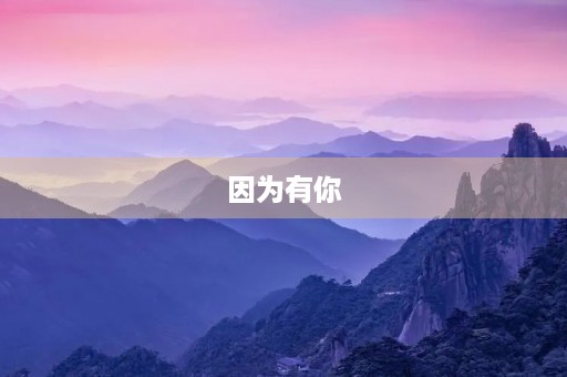 因为有你,我的人生更加精彩 因为有你,我的人生更加精彩