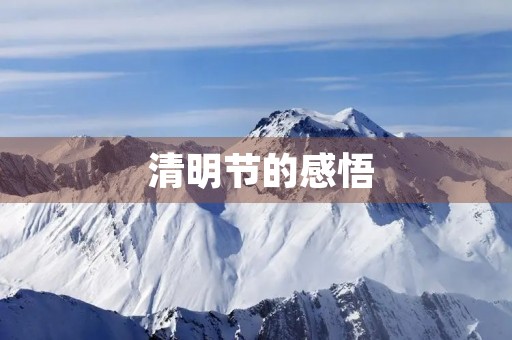  清明节的感悟