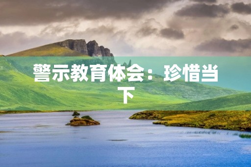 警示教育体会:珍惜当下,远离违法犯罪 警示教育体会:珍惜当下,远离违法犯罪