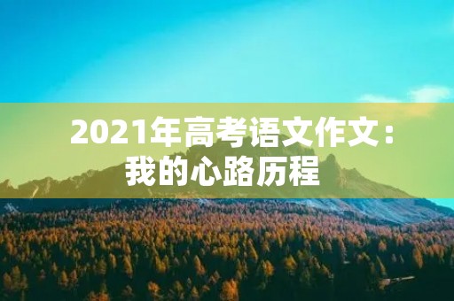  2021年高考语文作文：我的心路历程 
