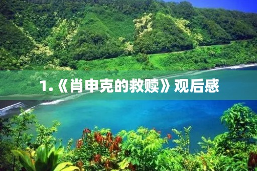 1.《肖申克的救赎》观后感 1.《肖申克的救赎》观后感