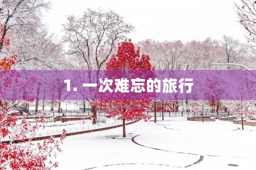 1. 一次难忘的旅行
