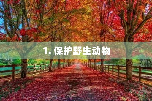 1. 保护野生动物