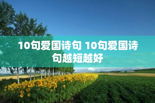 10句爱国诗句 10句爱国诗句越短越好 10句爱国诗句 10句爱国诗句越短越好