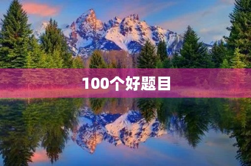 100个好题目