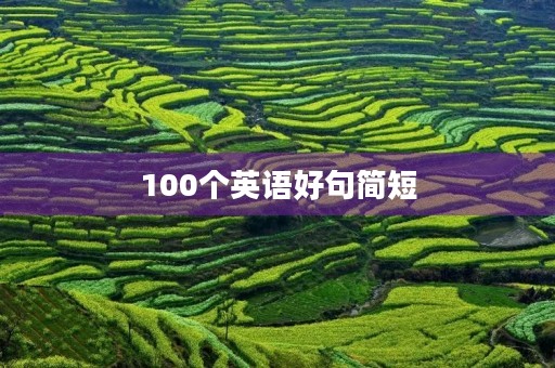 100个英语好句简短,100个英语好词 100个英语好句简短,100个英语好词