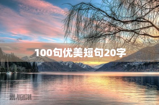 100句优美短句20字，100句优美短句20字关于人生励志
