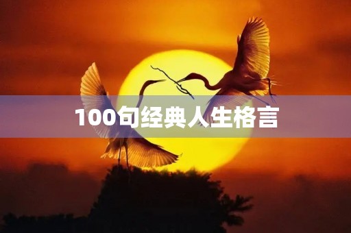 100句经典人生格言,100句经典人生格言小学生 100句经典人生格言,100句经典人生格言小学生