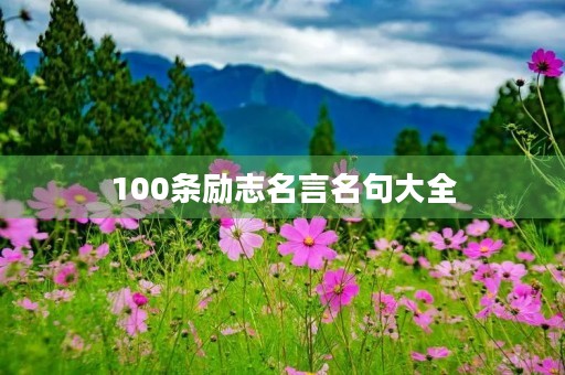 100条励志名言名句大全(100条励志名言名句大全加作者) 100条励志名言名句大全(100条励志名言名句大全加作者)