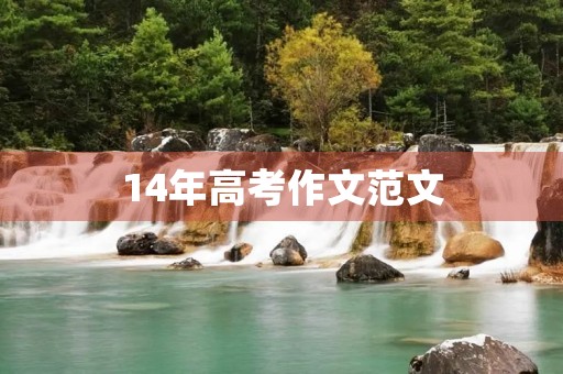14年高考作文范文