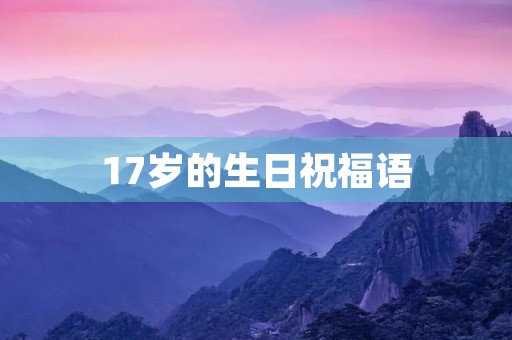 17岁的生日祝福语,17岁高中生生日励志的话
