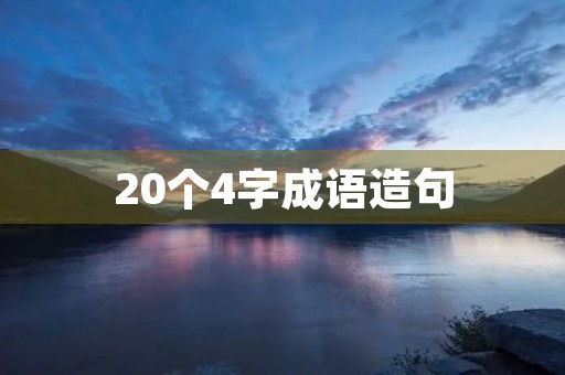 20个4字成语造句