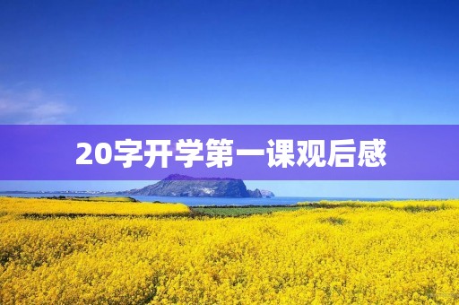 20字开学第一课观后感