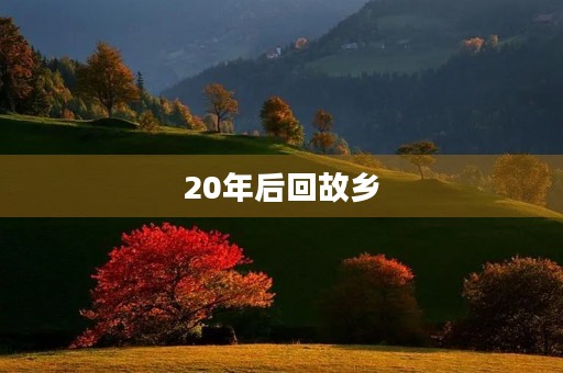 20年后回故乡，感受家乡变迁
