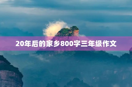 20年后的家乡800字三年级作文