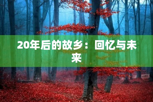 20年后的故乡:回忆与未来 20年后的故乡:回忆与未来