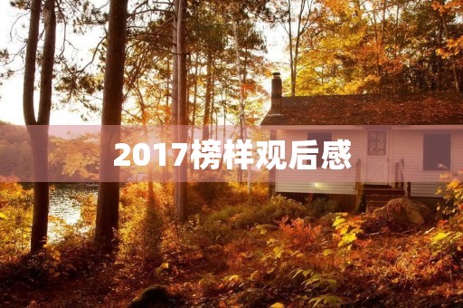 2017榜样观后感