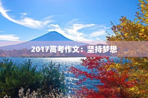 2017高考作文：坚持梦想，追求卓越