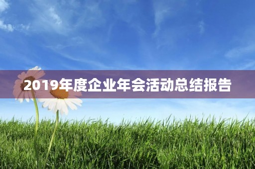 2019年度企业年会活动总结报告 2019年度企业年会活动总结报告