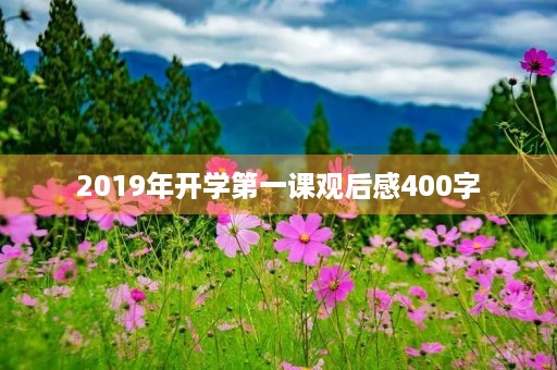 2019年开学第一课观后感400字
