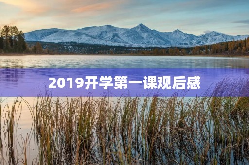 2019开学第一课观后感 2019开学第一课观后感