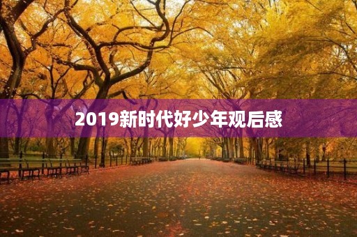 2019新时代好少年观后感