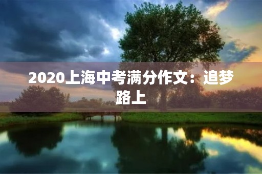 2020上海中考满分作文:追梦路上 2020上海中考满分作文:追梦路上