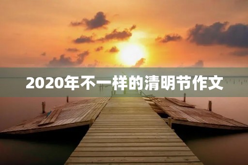 2020年不一样的清明节作文