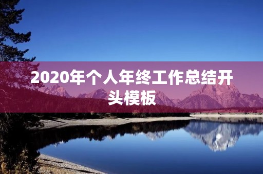 2020年个人年终工作总结开头模板