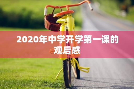 2020年中学开学第一课的观后感 2020年中学开学第一课的观后感