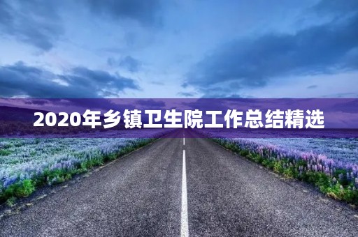 2020年乡镇卫生院工作总结精选