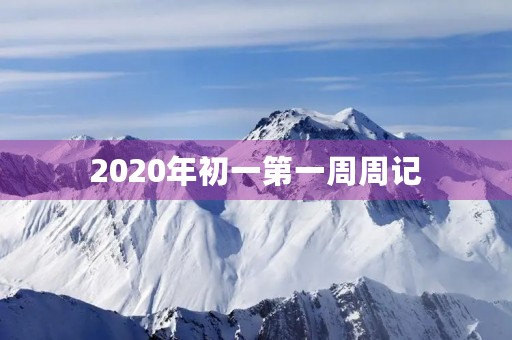2020年初一第一周周记 2020年初一第一周周记