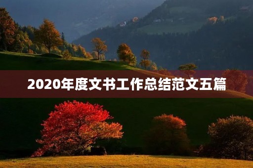 2020年度文书工作总结范文五篇