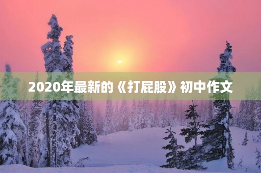 2020年最新的《打**》初中作文 2020年最新的《打**》初中作文