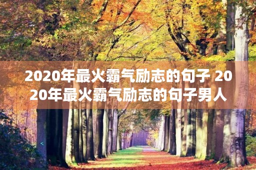 2020年最火霸气励志的句子 2020年最火霸气励志的句子男人 2020年最火霸气励志的句子 2020年最火霸气励志的句子男人