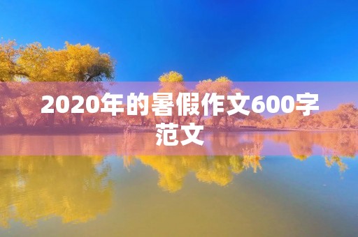 2020年的暑假作文600字范文