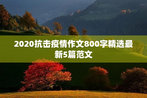 2020抗击疫情作文800字精选最新5篇范文
