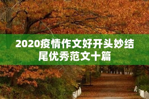 2020疫情作文好开头妙结尾优秀范文十篇 2020疫情作文好开头妙结尾优秀范文十篇