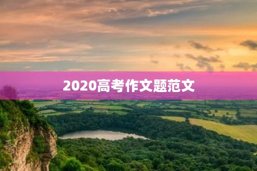 2020高考作文题范文