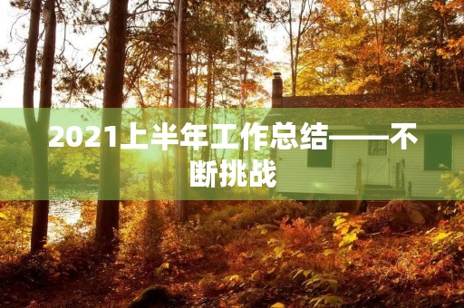 2021上半年工作总结——不断挑战，不断成长