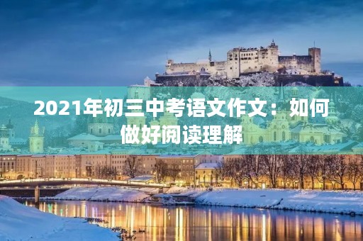 2021年初三中考语文作文:如何做好阅读理解 2021年初三中考语文作文:如何做好阅读理解