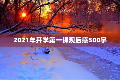 2021年开学第一课观后感500字 2021年开学第一课观后感500字