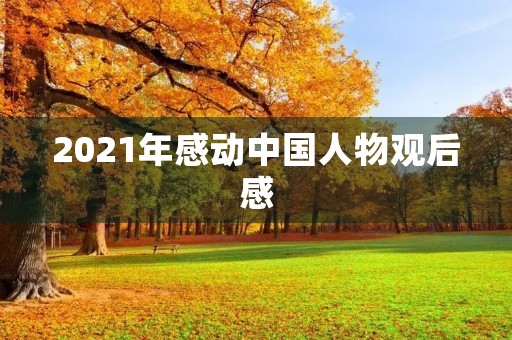 2021年感动中国人物观后感 2021年感动中国人物观后感
