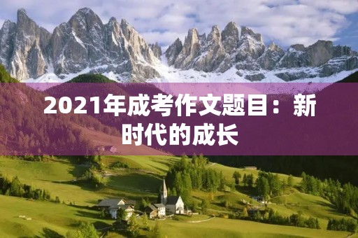 2021年成考作文题目:新时代的成长 2021年成考作文题目:新时代的成长