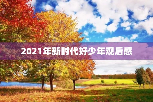 2021年新时代好少年观后感