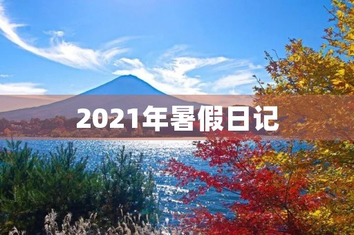 2021年暑假日记