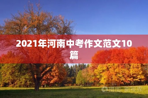 2021年河南中考作文范文10篇