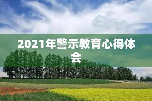 2021年警示教育心得体会 2021年警示教育心得体会